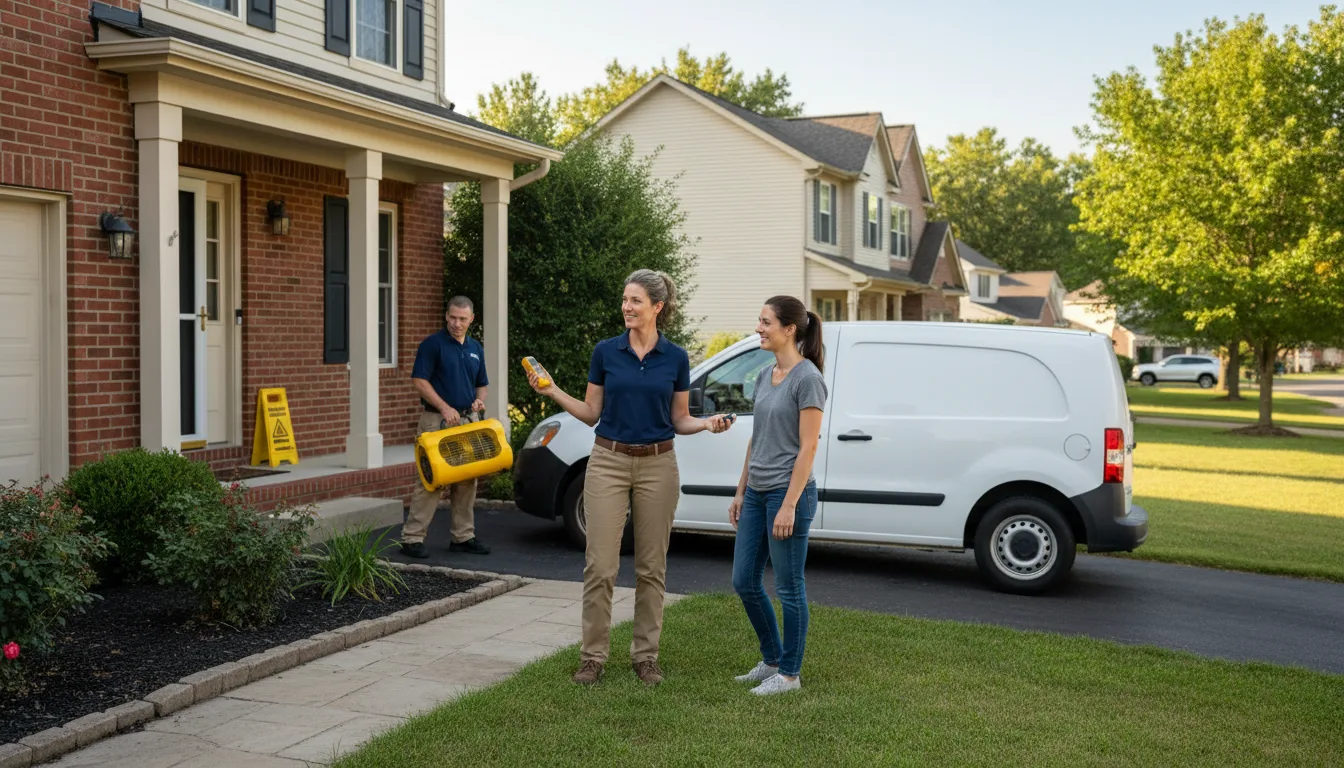 Residential water damage restoration in Alma, MO